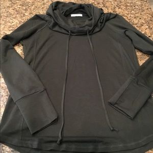 Green long sleeve tunic with cowl neck